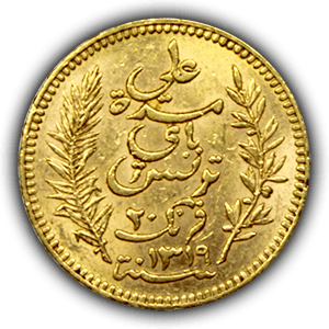 piece-or-20-Francs-Tunisie-1901-avers-comptoir-achat-or-et-argent-nantes